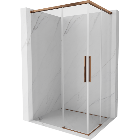Mexen Rox Duo Schiebeduschkabine 120 x 100 cm, transparent, Roségold - 8C2D-120-100-60-00