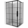 Mexen Rox Duo sliding shower enclosure 85 x 75 cm, black grid, black - 8C2D-085-075-70-77
