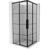 Mexen Rox Duo klizni tuš kabina klizna 90 x 90 cm, crna rešetka, crna - 8C2D-090-090-70-77