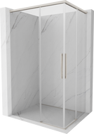Mexen Rox Duo kliznu kabinu za tuš s kliznim vratima 95 x 75 cm, prozirno, brušeni nikal - 8C2D-095-075-97-00