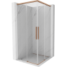 Mexen Rox Duo Duschkabine Schiebetür 120 x 120 cm, transparent, gebürstetes Kupfer - 8C2D-120-120-65-00