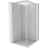 Mexen Rox Duo sliding shower enclosure 90 x 90 cm, transparent, brushed nickel - 8C2D-090-090-97-00