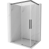 Mexen Rox Duo Schiebeduschkabine 90 x 75 cm, transparent, gun gray gebürstet - 8C2D-090-075-66-00