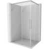 Mexen Rox Duo 110 x 90 cm Sliding Shower Cabin, Transparent, Brushed Nickel - 8C2D-110-090-97-00