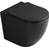 Mexen Lena cuvette WC au sol Rimless Tornado avec abattant à fermeture ralentie slim, duroplast, noir mat - 3222T4085