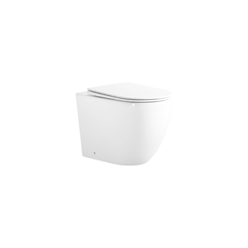 Mexen Lena miska wc stojąca Rimless Tornado z deską wolnoopadającą slim, duroplast, biała połysk - 3222T4000