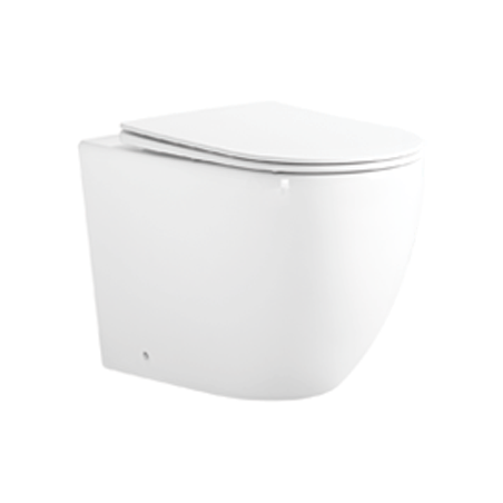 Mexen Lena miska wc stojąca Rimless Tornado z deską wolnoopadającą slim, duroplast, biała połysk - 3222T4000