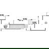 Mexen Grovo opbouw wastafel geribbeld 37 x 37 cm, wit - 22303700