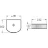 Mexen Grovo lavabo de comptoir rainuré 40 x 35 cm, blanc - 22304000