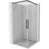 Mexen Rox Duo Duschkabine schiebbar 85 x 85 cm, transparent, gun gray gebürstet - 8C2D-085-085-66-00
