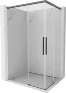 Mexen Rox Duo Schiebeduschkabine 110 x 90 cm, transparent, gebürstetes Gun Gray - 8C2D-110-090-66-00