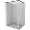 Mexen Rox Duo sliding shower cabin 110 x 100 cm, transparent, gun gray brushed - 8C2D-110-100-66-00