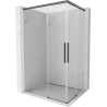 Mexen Rox Duo Sliding Shower Cabin 120 x 110 cm, Transparent, Brushed Gun Gray - 8C2D-120-110-66-00