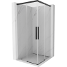 Mexen Rox Duo cabine de douche à portes coulissantes 75 x 75 cm, transparent, noire - 8C2D-075-075-70-00