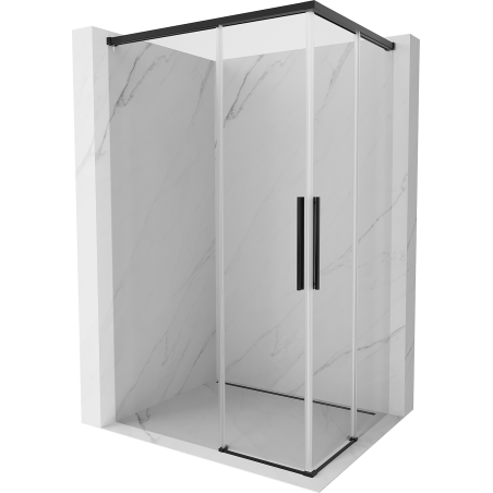 Mexen Rox Duo Schiebeduschkabine 80 x 75 cm, transparent, schwarz - 8C2D-080-075-70-00