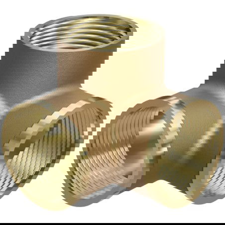 Mexen BRASS misiņa trīsceļu savienojums 3D 1/2 GW x 1/2 GW x 1/2 GW - W97425-121212