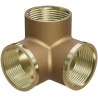 Mexen BRASS messingist kolmik 3D 1/2 GW x 1/2 GW x 1/2 GW - W97425-121212