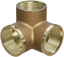 Mexen BRASS messingist kolmik 3D 1/2 GW x 1/2 GW x 1/2 GW - W97425-121212