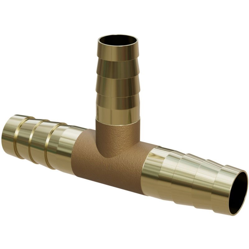 Mexen BRASS medeninski t-kos za cev 6 x 6 x 6 mm - W97428-060606