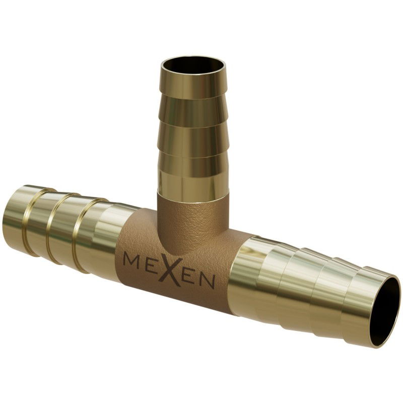 Mexen BRASS T-Stück für Schlauch T Messing 10 x 10 x 10 mm - W97428-101010