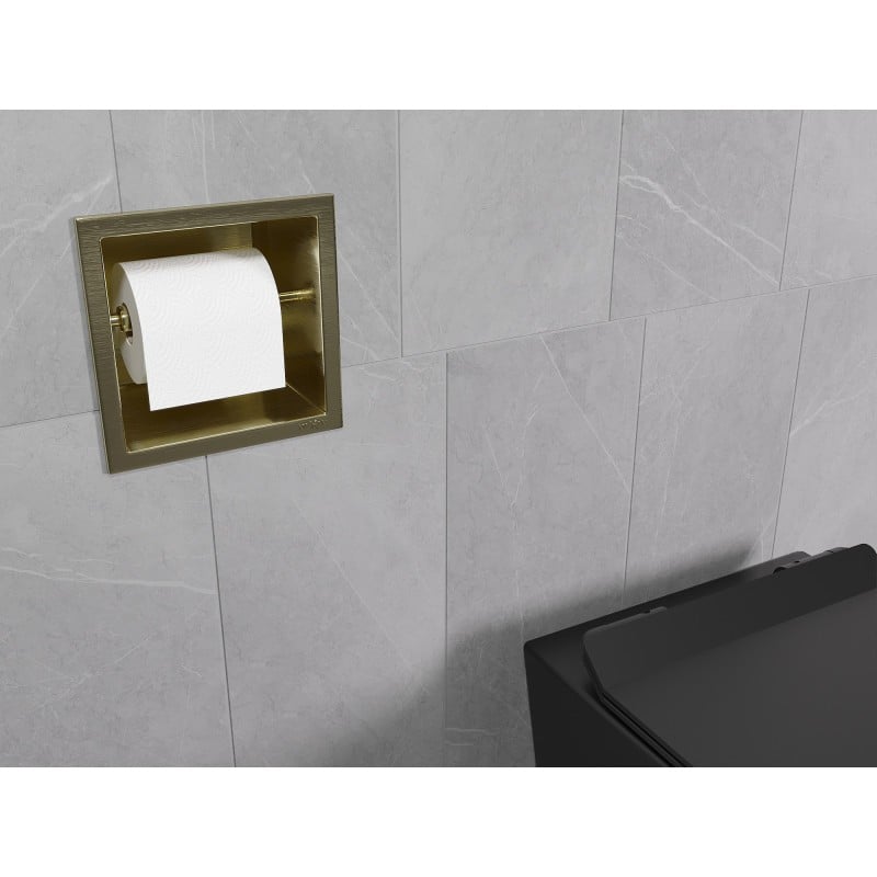 Mexen X-Wall-P toilet paper holder, brushed gold - 1953