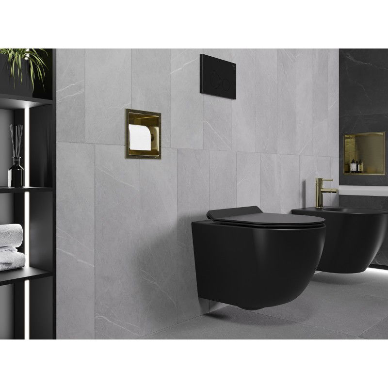 Mexen X-Wall-P toiletrolhouder, geborsteld goud - 1953