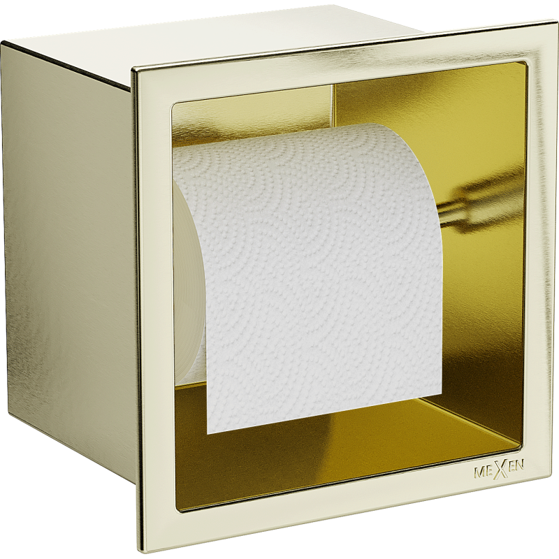 Mexen X-Wall-P Toilettenpapierhalter, gebürstetes Gold - 1953
