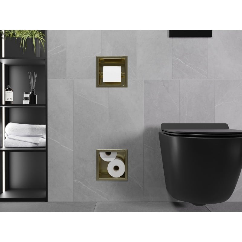 Mexen X-Wall-BP support de papier toilette avec chargeur, or brossé - 1954