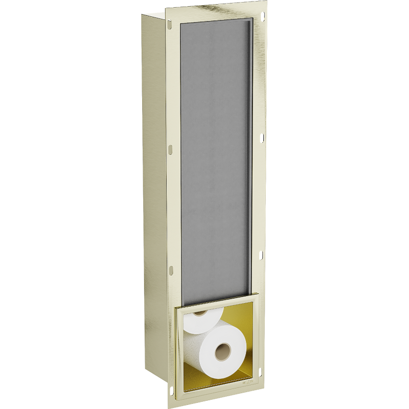 Mexen X-Wall-B Toilettenpapiermagazin, gebürstet Gold - 1955