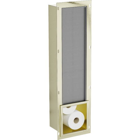 Mexen X-Wall-B revistero para papel higiénico, dorado cepillado - 1955