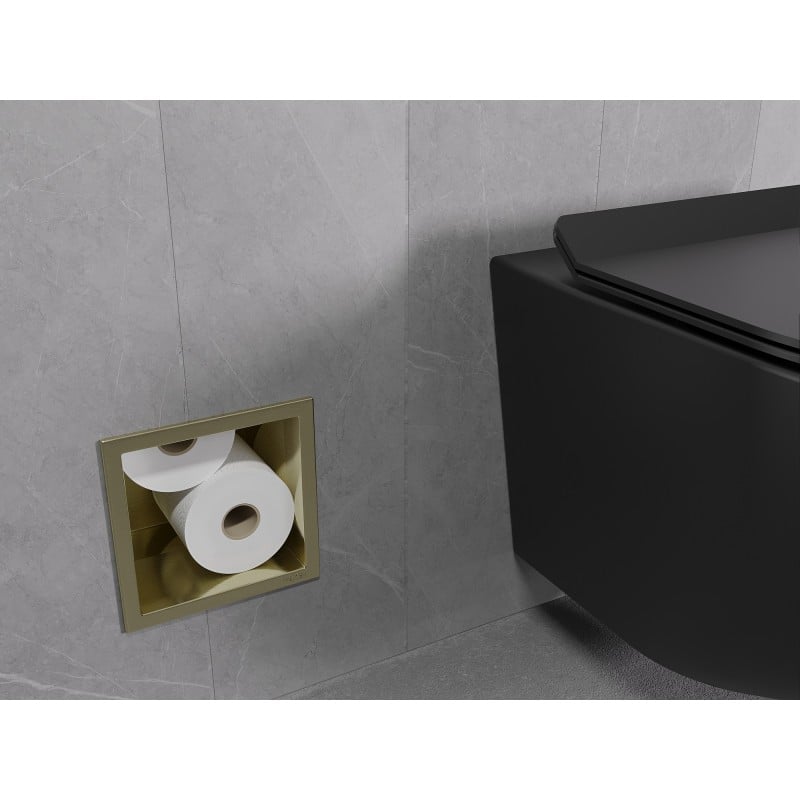 Mexen X-Wall-B Toilettenpapierhalter, gebürstetes Gold - 1955