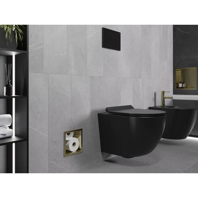 Mexen X-Wall-B toiletrolhouder, goud geborsteld - 1955