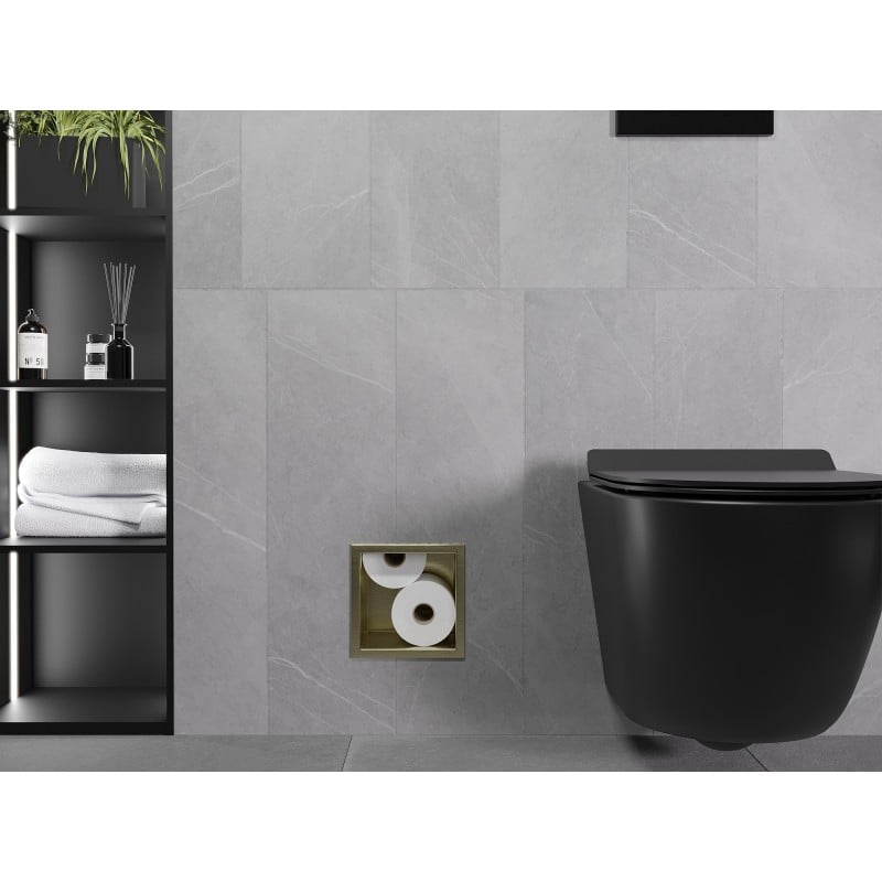 Mexen X-Wall-B Toilettenpapierhalter, gebürstetes Gold - 1955