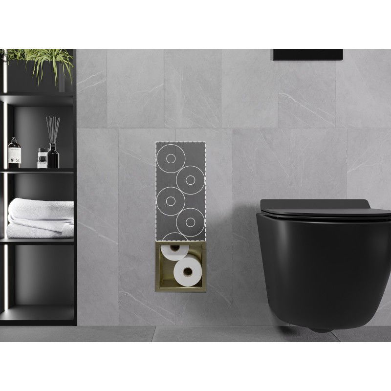 Mexen X-Wall-B toiletrolhouder, goud geborsteld - 1955