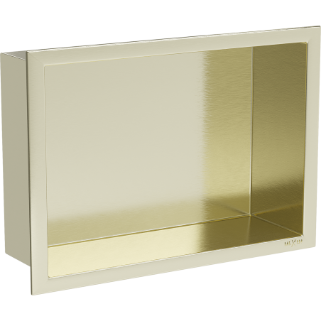 Mexen X-Wall-R Nischenablage mit Flansch 30 x 20 cm, gebürstetes Gold - 1950302010