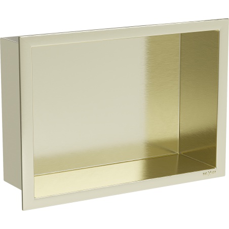Mexen X-Wall-R półka wnękowa z kołnierzem 30 x 20 cm, złota szczotkowana - 1950302010