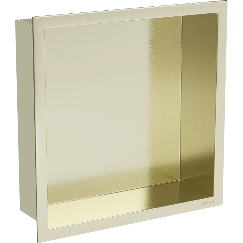 Mexen X-Wall-R Nischenregal mit Flansch 30 x 30 cm, gebürstet Gold - 1950303010