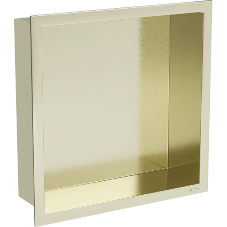 Mexen X-Wall-R estante empotrado con reborde 30 x 30 cm, oro cepillado - 1950303010