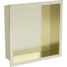 Mexen X-Wall-R Nischenregal mit Flansch 30 x 30 cm, gebürstetes Gold - 1950303010