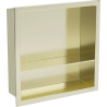 Mexen X-Wall-R nischhylla med kant och hylla 30 x 30 cm, borstad guld - 1950303010S
