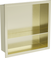 Mexen X-Wall-R estante empotrado con reborde y estante 30 x 30 cm, dorado cepillado - 1950303010S