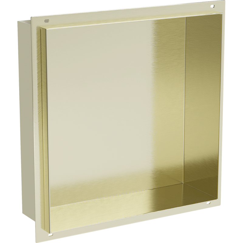 Mexen X-Wall-NR inbouwplankje zonder flens 30 x 30 cm, geborsteld goud - 1951303010