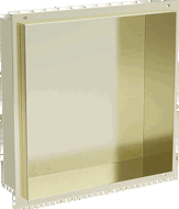 Mexen X-Wall-NR nisthylla utan fläns 30 x 30 cm, borstad guld - 1951303010