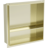Mexen X-Wall-NR Nischenregal ohne Flansch mit Regal 30 x 30 cm, gebürstetes Gold - 1951303010S