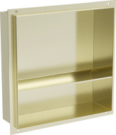 Mexen X-Wall-NR mensola a incasso senza cornice con ripiano 30 x 30 cm, oro spazzolato - 1951303010S