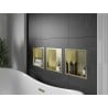 Mexen X-Wall-R Nischenregal mit Flansch 30 x 30 cm, gebürstetes Gold - 1950303010