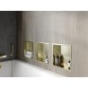Mexen X-Wall-R Nischenregal mit Flansch 30 x 30 cm, gebürstetes Gold - 1950303010
