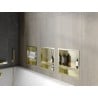 Mexen X-Wall-R Einbauregal mit Flansch und Regalboden 30 x 30 cm, gebürstetes Gold - 1950303010S