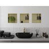 Mexen X-Wall-NR Nischenregal ohne Flansch mit Regal 30 x 30 cm, gebürstetes Gold - 1951303010S