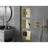 Mexen X-Wall-NR Nischenregal ohne Flansch mit Regal 30 x 30 cm, gebürstetes Gold - 1951303010S